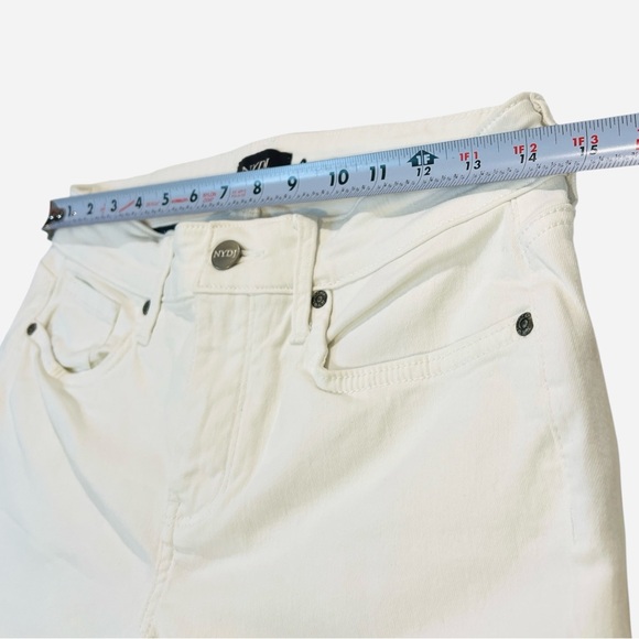 NYDJ Marilyn Straight Ankle Jeans, Lift Tuck Texhnology, Color White, Size 4 - Picture 7 of 10
